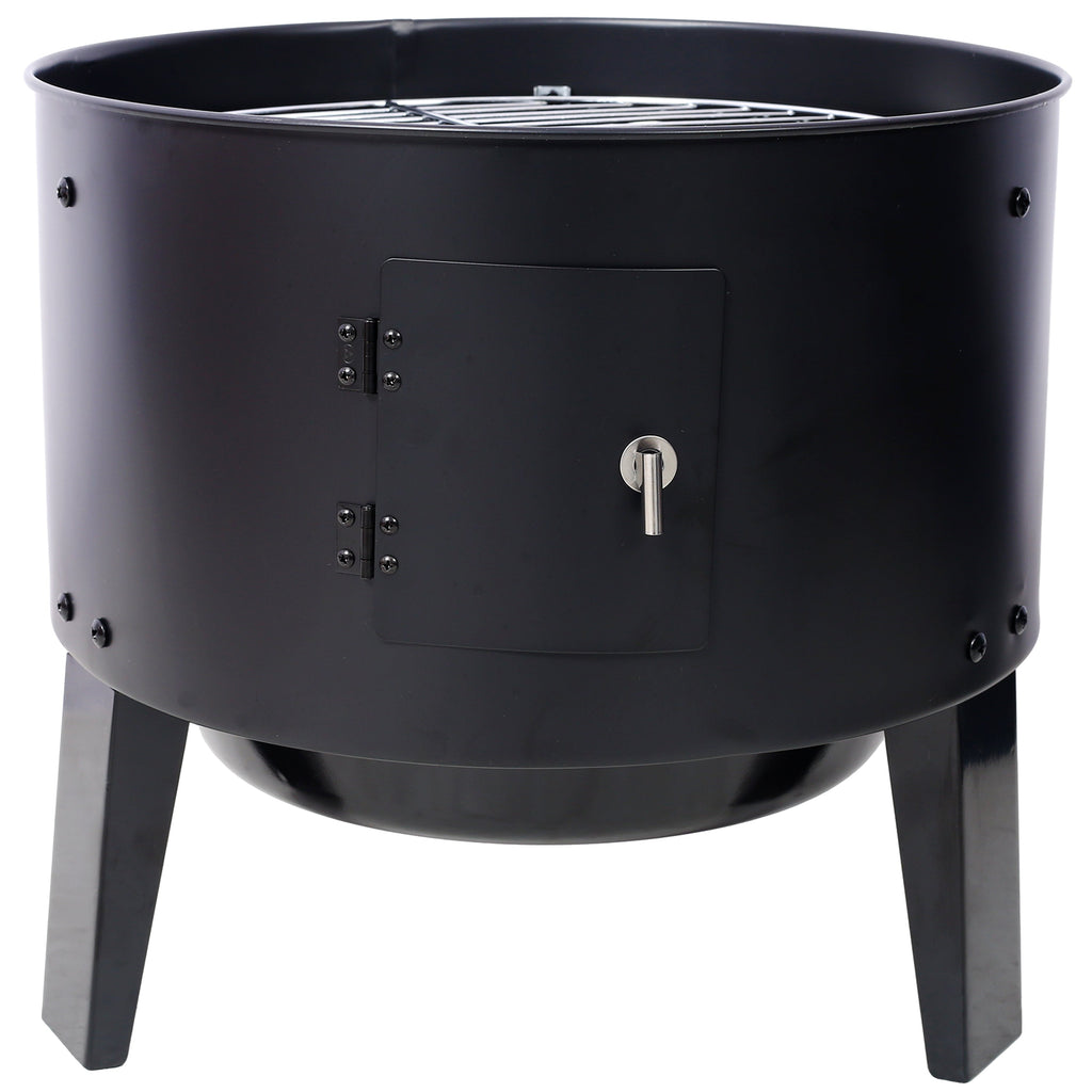 Charcoal Smoker Grill Wood Smoker Grills Outdoor Cooking 16 Inch Portable BBQ