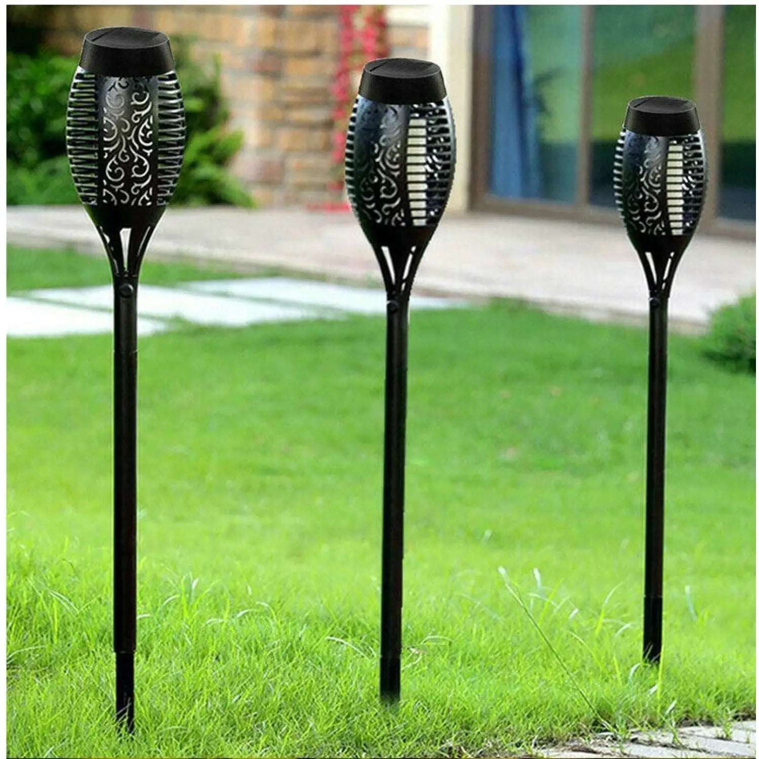 Garden Solar Light with 96 LEDs Torch Effect for Outdoor Landscape Decor