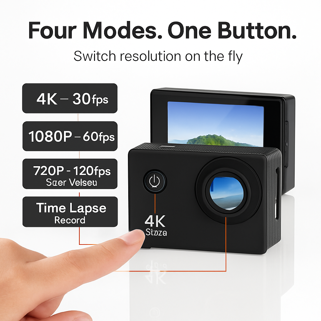 4K 6G+IR 170°Lens Action Camera