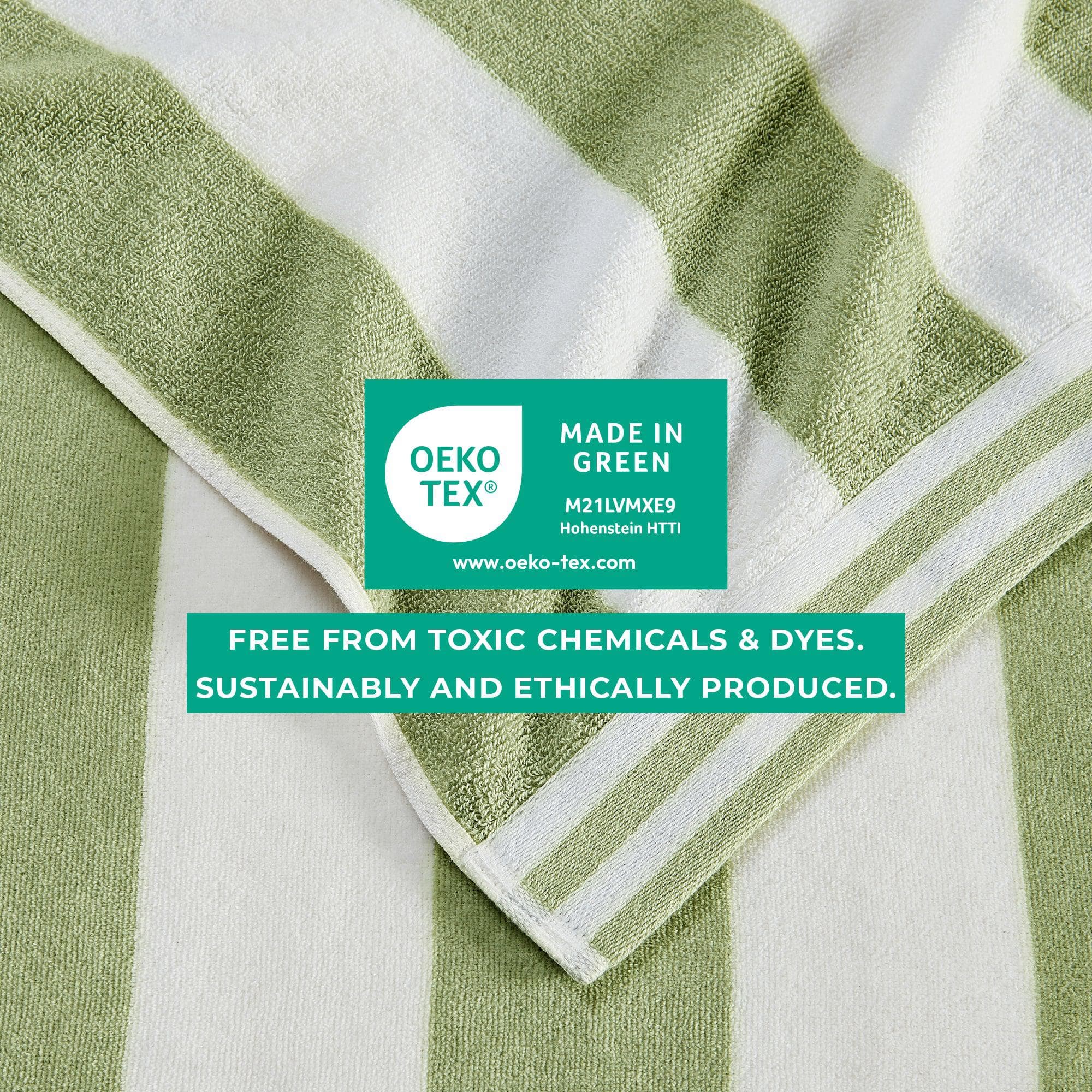 4 Pack Striped Cabana Beach Towel - Edgartown Collection