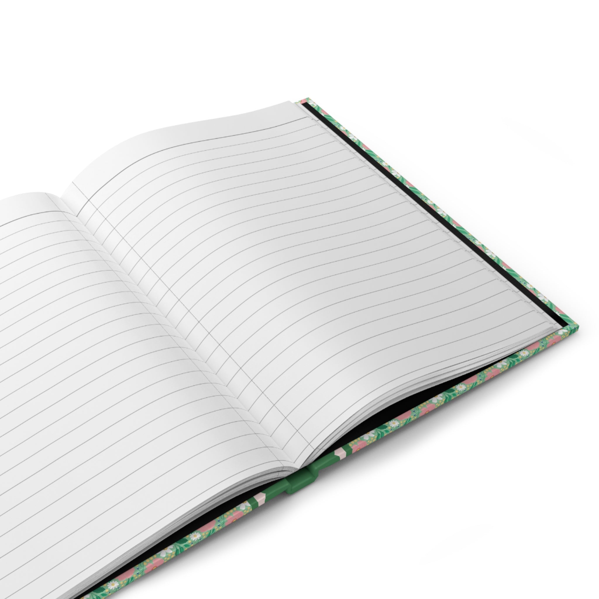 Green Floral Notebook