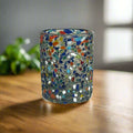 Confetti Pebbled Tumbler | Hand-Blown Mexican Glassware