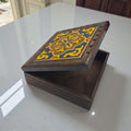 Handcrafted Talavera Tile Keepsake Box | Mexican Wooden Jewelry Box