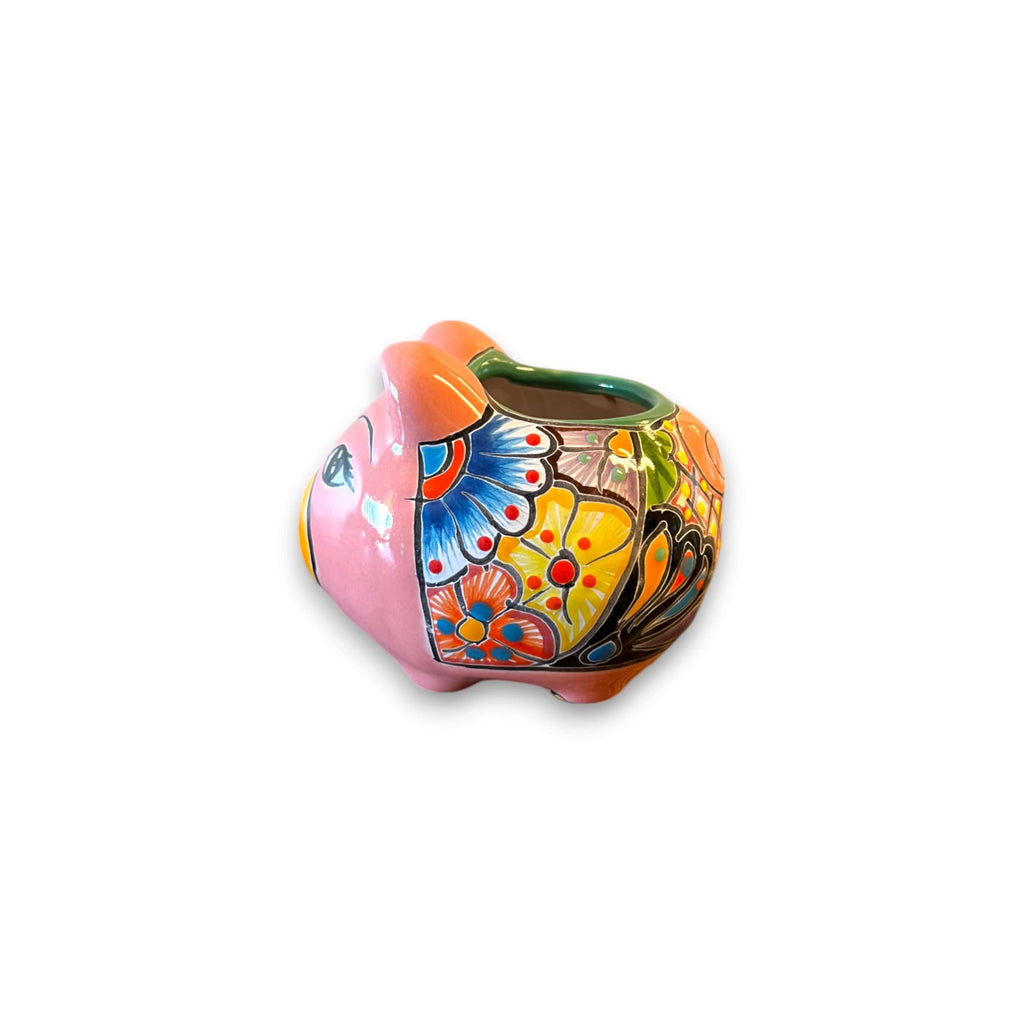 Mexican Talavera Pig Planter | Vibrant Handmade Ceramic Decor