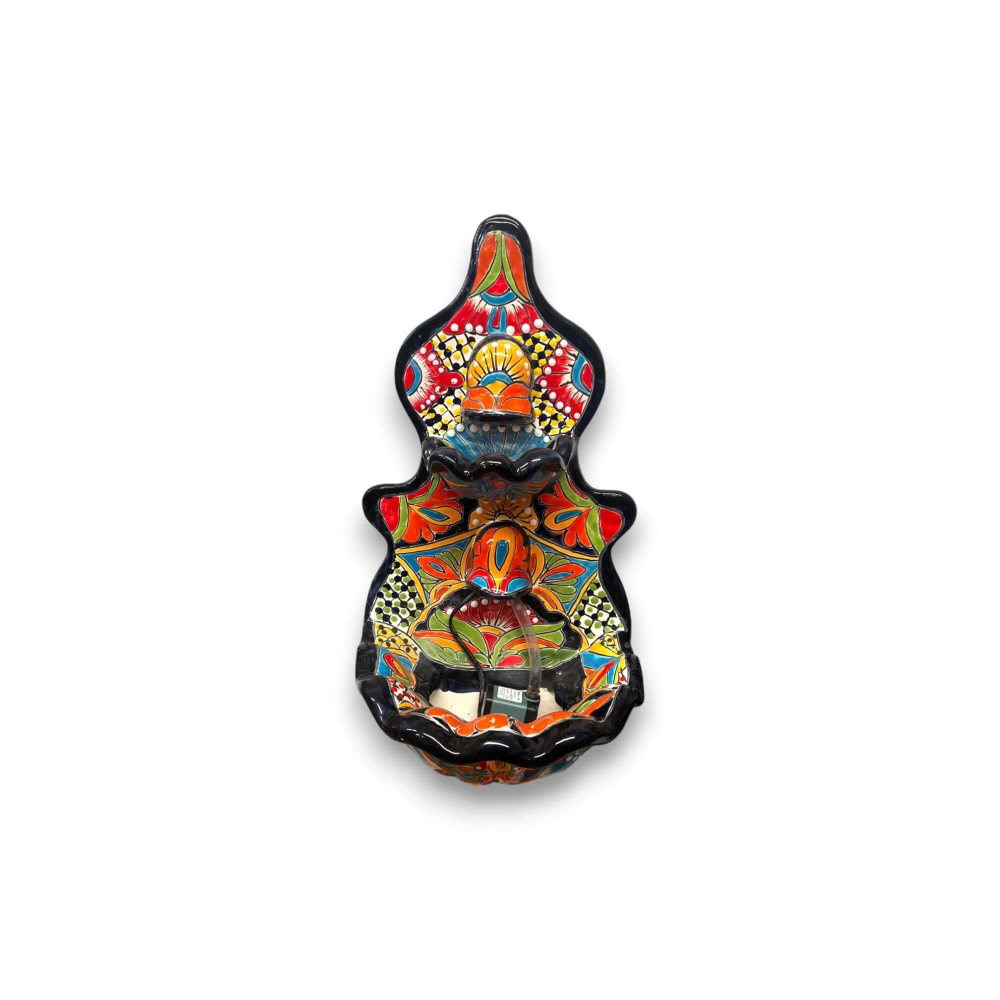 Handmade Mexican Talavera Wall Fountain | Authentic Art Decor (Large)