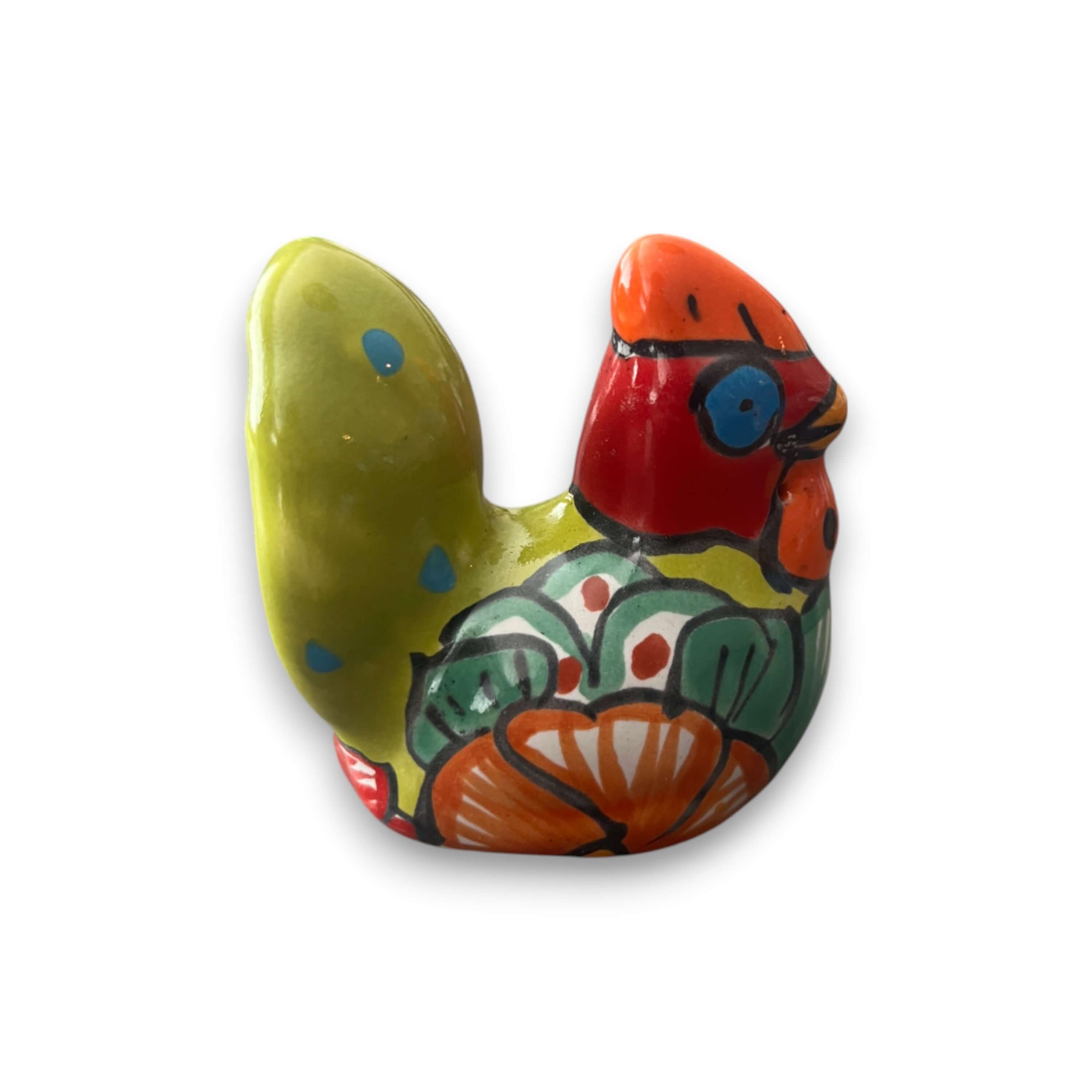 Talavera Chicken Pot Hanger | Small Handmade Mexican Garden Decor