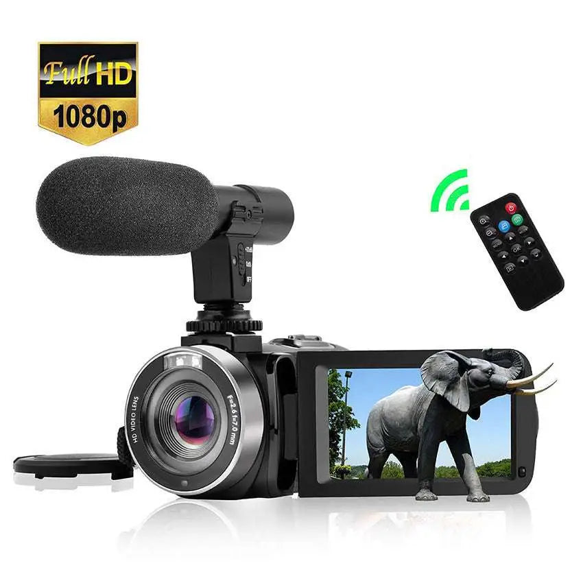 HD Digital Camera with Microphone and Flip Screen