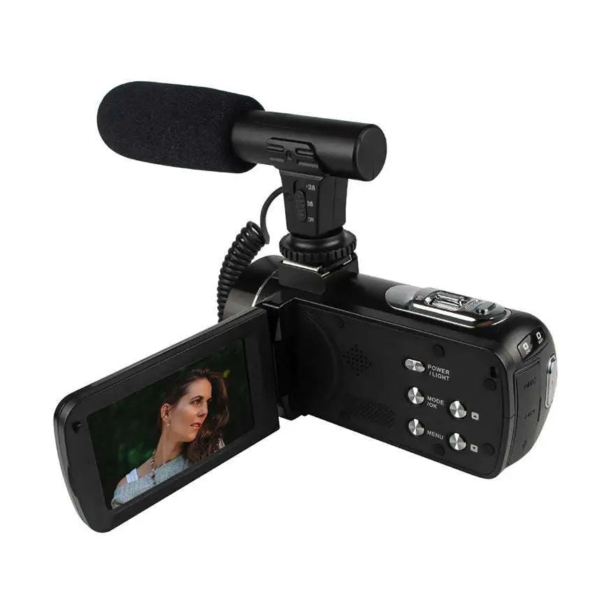 HD Digital Camera with Microphone and Flip Screen