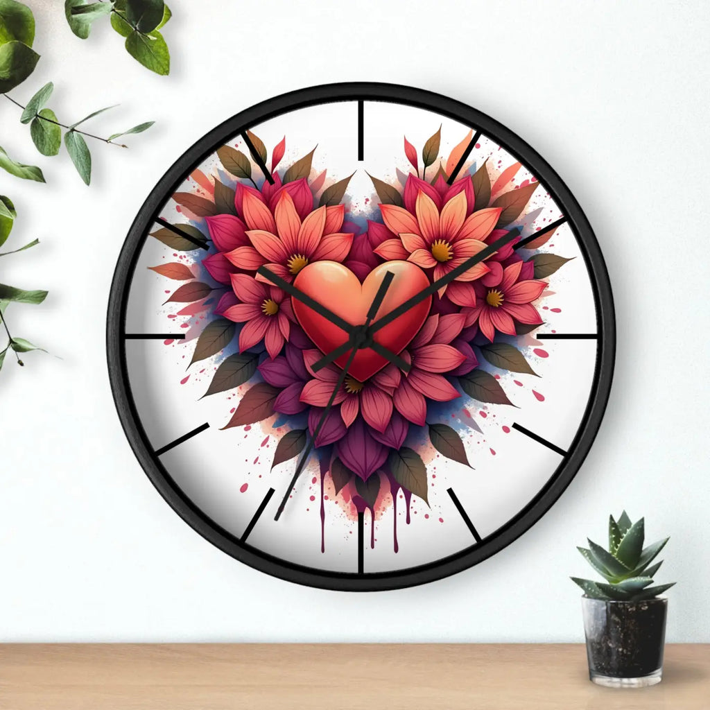 Chic Wall Clock – Vibrant Blooms Living Space - Dipaliz