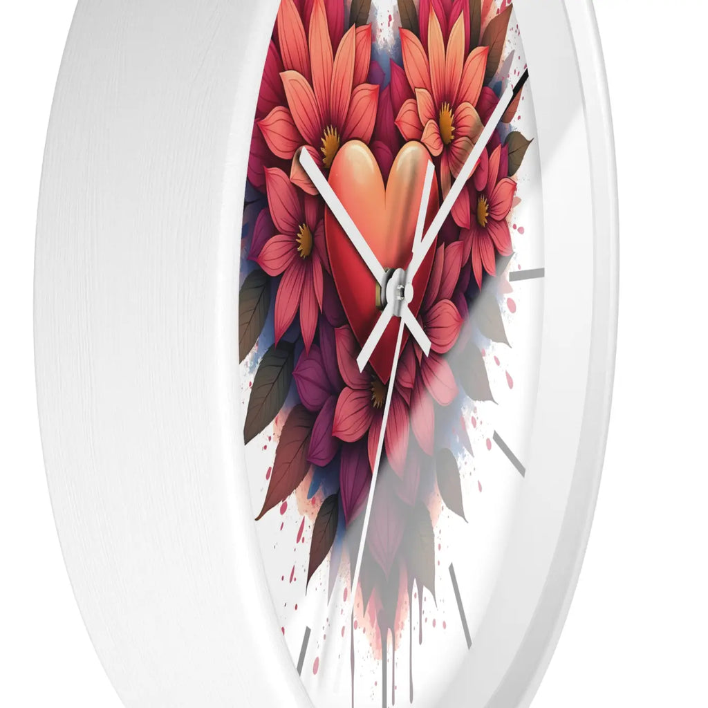 Chic Wall Clock – Vibrant Blooms Living Space - Dipaliz