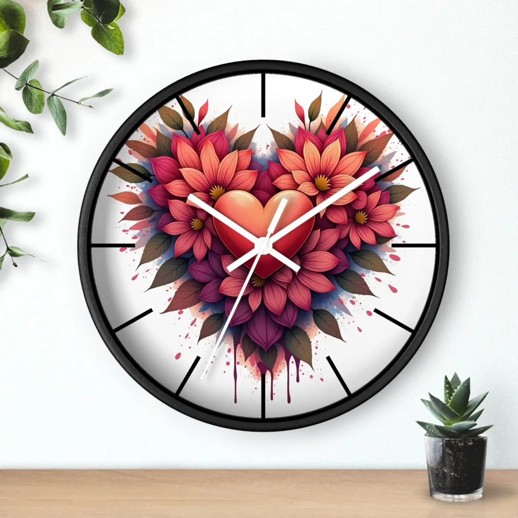 Chic Wall Clock – Vibrant Blooms Living Space - Dipaliz