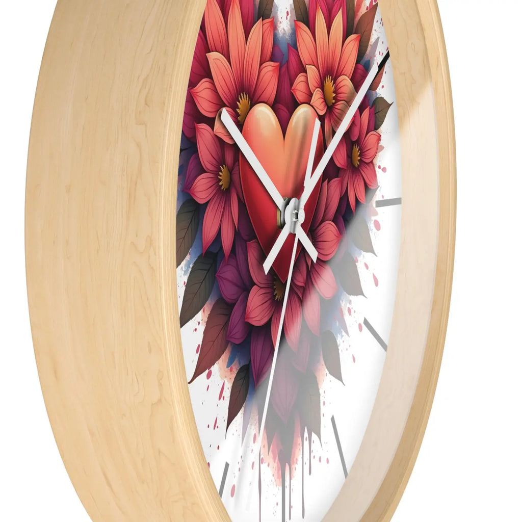 Chic Wall Clock – Vibrant Blooms Living Space - Dipaliz