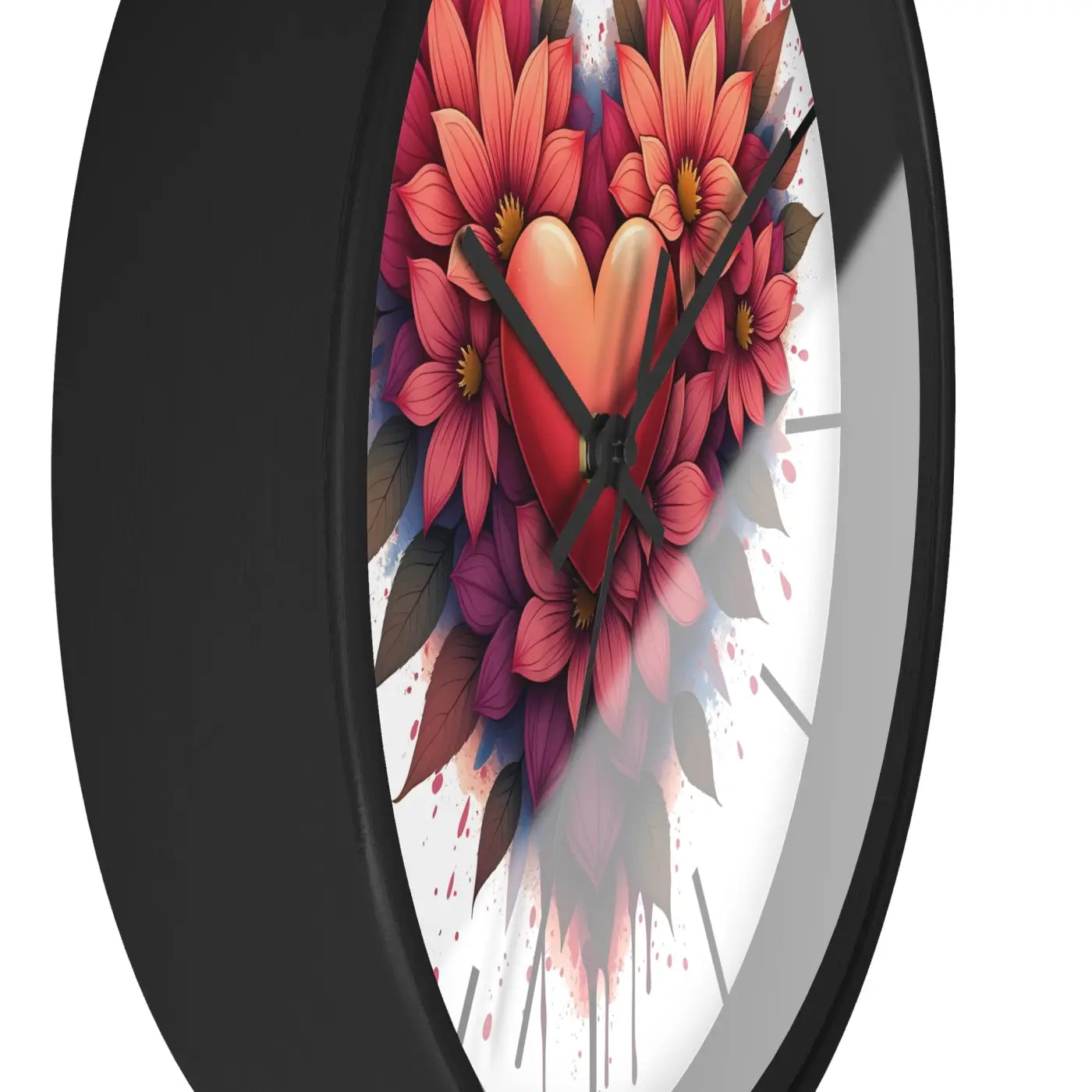 Chic Wall Clock – Vibrant Blooms Living Space - Dipaliz