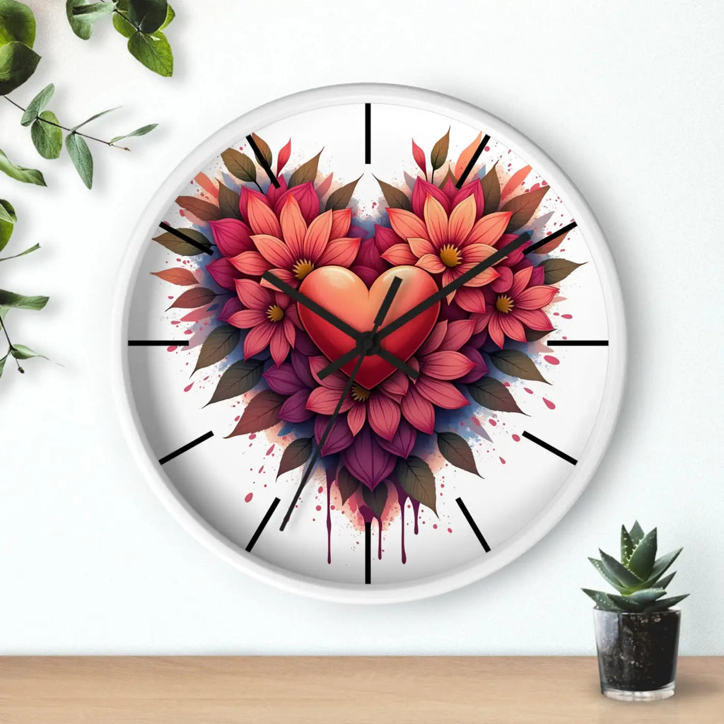 Chic Wall Clock – Vibrant Blooms Living Space - Dipaliz