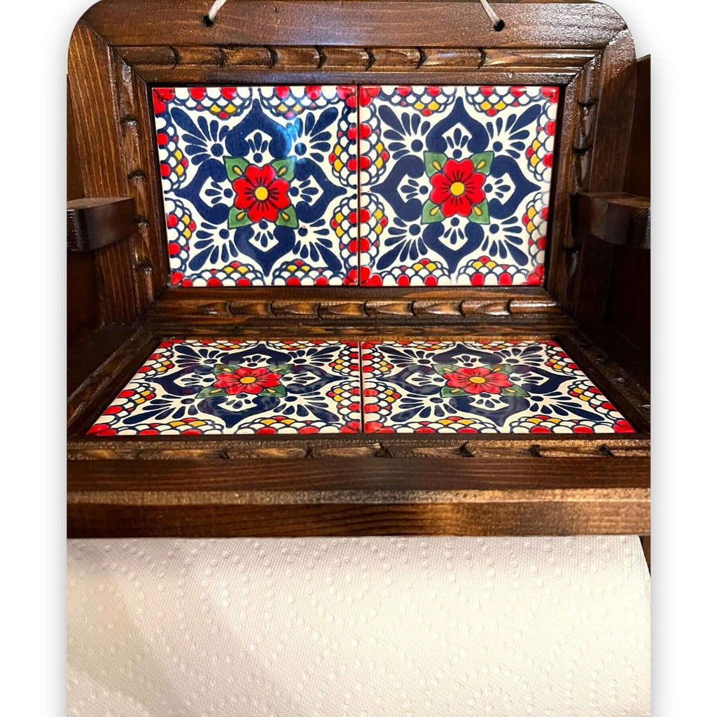Personalized Talavera Wall Decor | Custom Paper Towel Holder