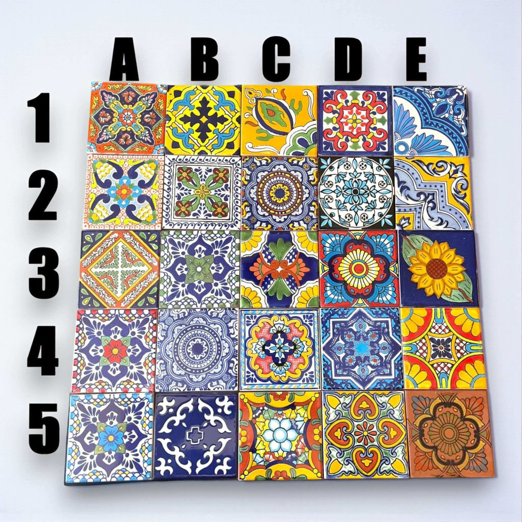 Handcrafted Talavera Tile Serving Tray | Mexican Wooden Tray