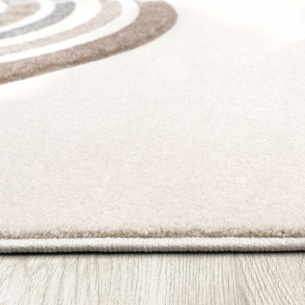 Kids Rug Cosmo with Rainbow & Hearts in Cream
