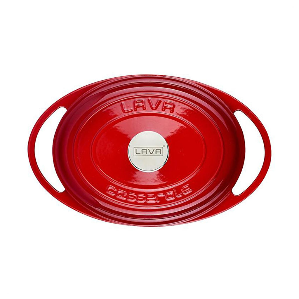 Lava Cast Iron Cookware - Durable Enamel Coated Oval Pot, 8.66 x 11.02 inches - Ideal for Home Cooks