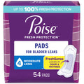 Poise Incontinence Pads, Moderate Absorbency, Long Length