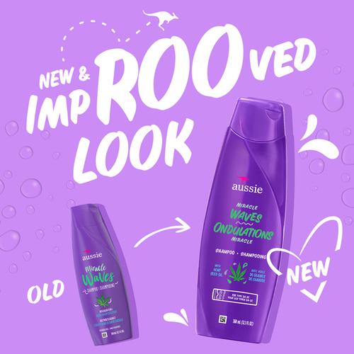 Aussie Miracle Waves Anti-Frizz Hemp Shampoo