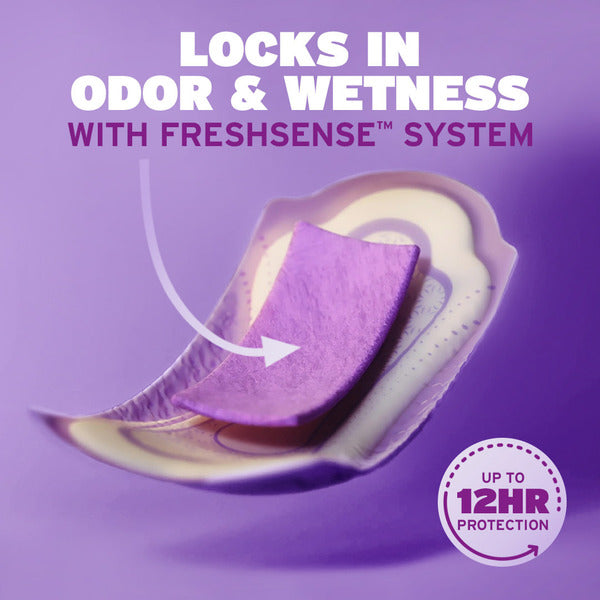 Poise Incontinence Pads, Light Absorbency, Long Length