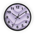 Lavender Wave Wall Clock – Matte Black Frame - Dipaliz