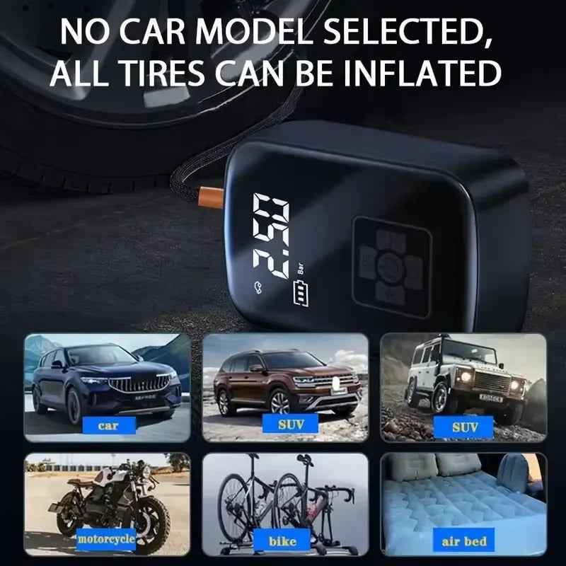 Wireless Digital Air Pump – Car, Bike, Sports, Emergency