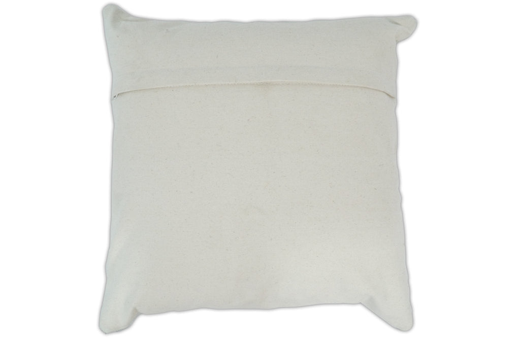Modern Geometric Silver and Ivory Striped Genuine leather Pillow, Cushion | PL18