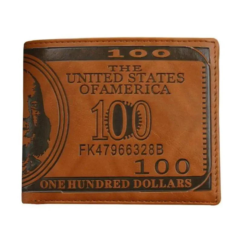 New Fashion Men Wallet Cool  Bag Solid Color Leather Business Short Wallet Famous Vintage Wallets Multi-Card Soft Purse Bag Men Wallets with 6 Card Pockets and Card Slot