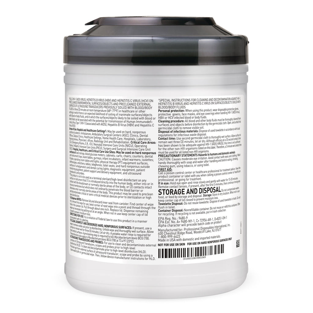 Nice Pak Sani-Cloth AF3 Germicidal Disposable Wipes