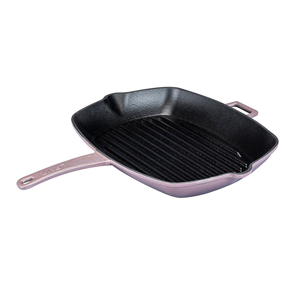 Lava Cast Iron Rectangular Grill Pan - 10.24 x 12.60 inches, Durable Enamel Coating, Versatile Cooking