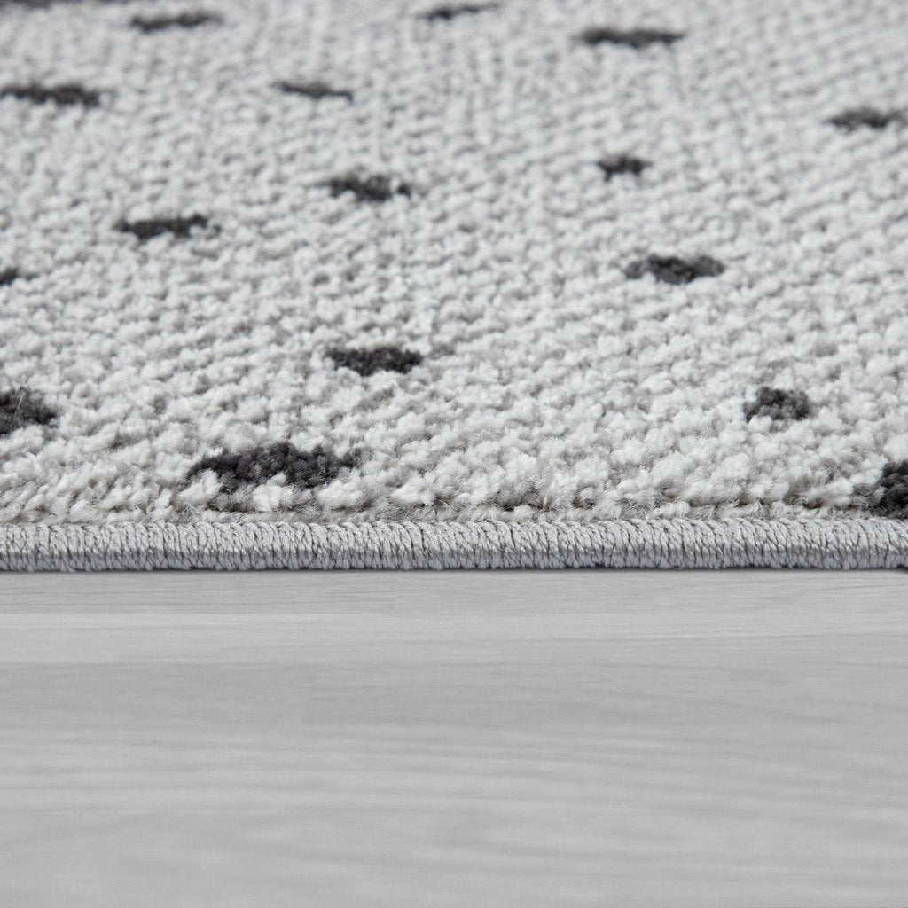 Nursery Rug For Kids Llama, Mountains in Grey Blue Cream