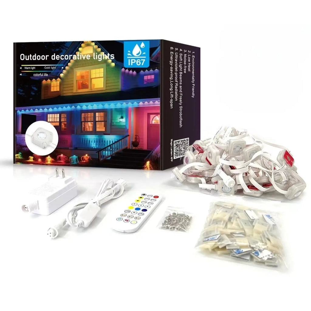 Outdoor LED Light Strip with Bluetooth Control for Eaves and Patios