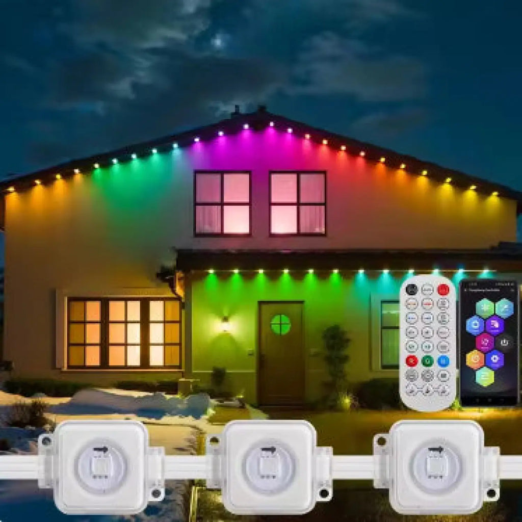 Outdoor LED Strip Light with RGB Effects for Garden and Wall Decor