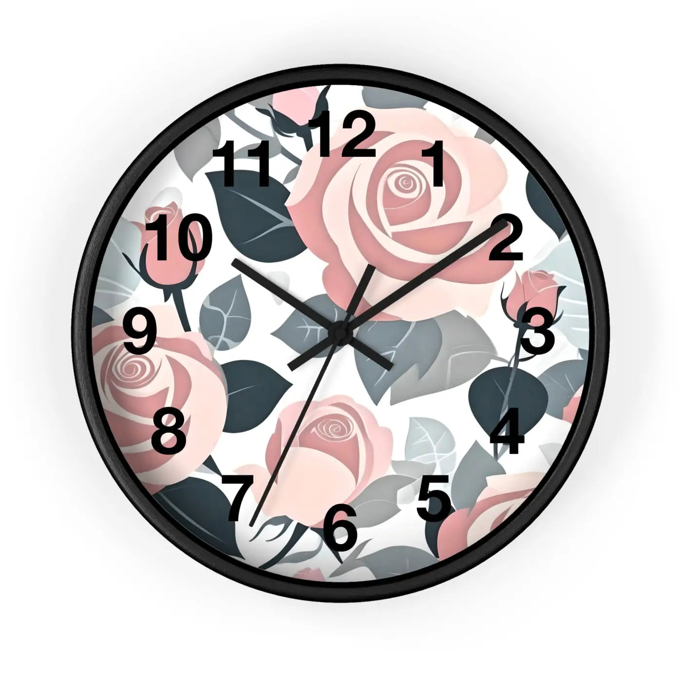 Pink Roses Wall Clock – Premium Materials - Dipaliz