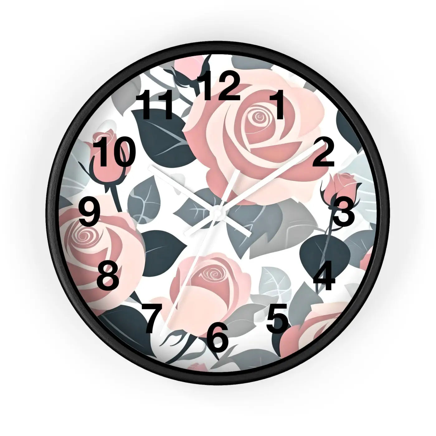Pink Roses Wall Clock – Premium Materials - Dipaliz