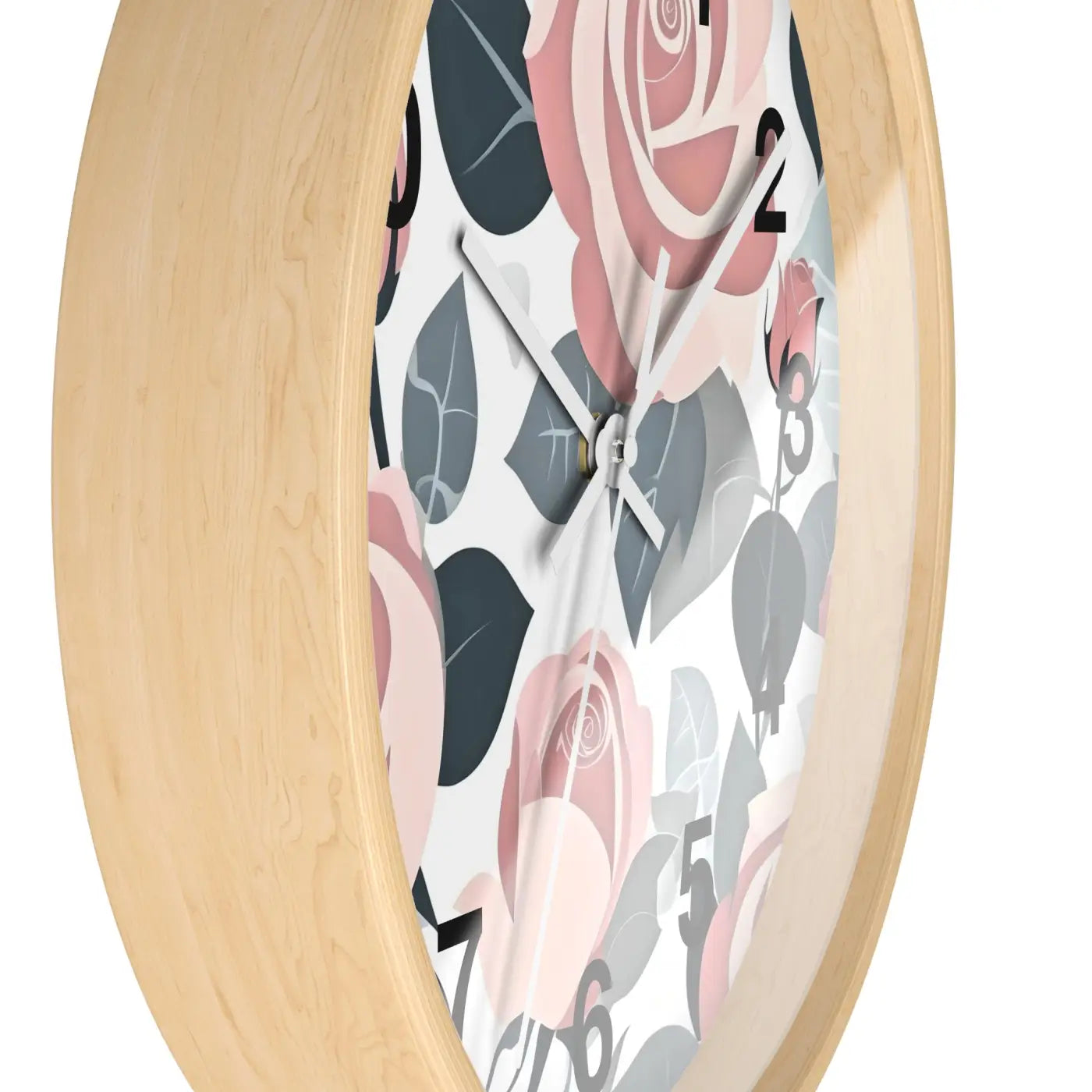 Pink Roses Wall Clock – Premium Materials - Dipaliz
