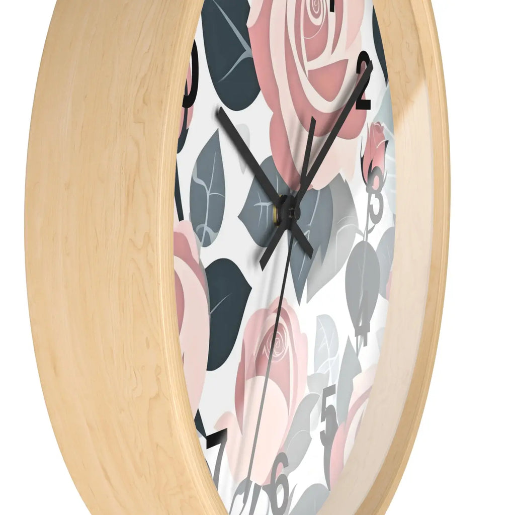 Pink Roses Wall Clock – Premium Materials - Dipaliz