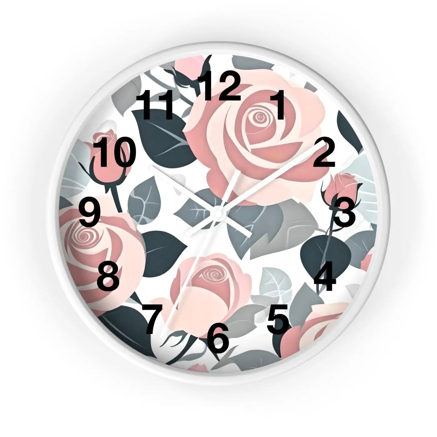 Pink Roses Wall Clock – Premium Materials - Dipaliz