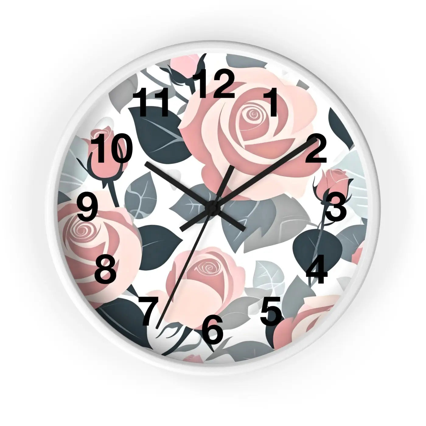 Pink Roses Wall Clock – Premium Materials - Dipaliz