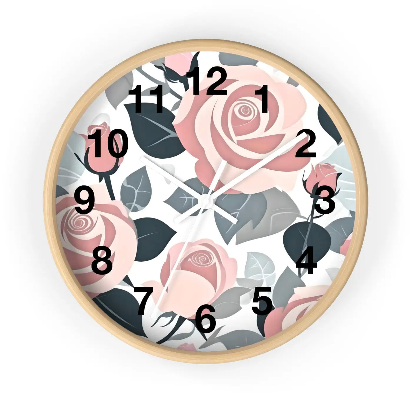 Pink Roses Wall Clock – Premium Materials - Dipaliz
