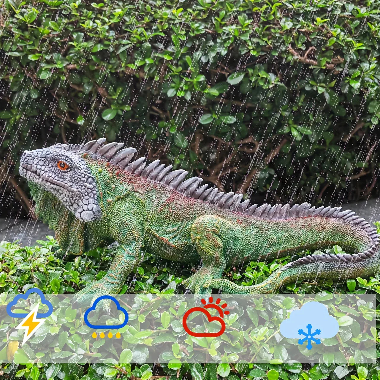 Realistic Iguana Garden Statue Detailed Lizard Decor