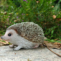 Resin Hedgehog Garden Statue with Realistic Fur Texture