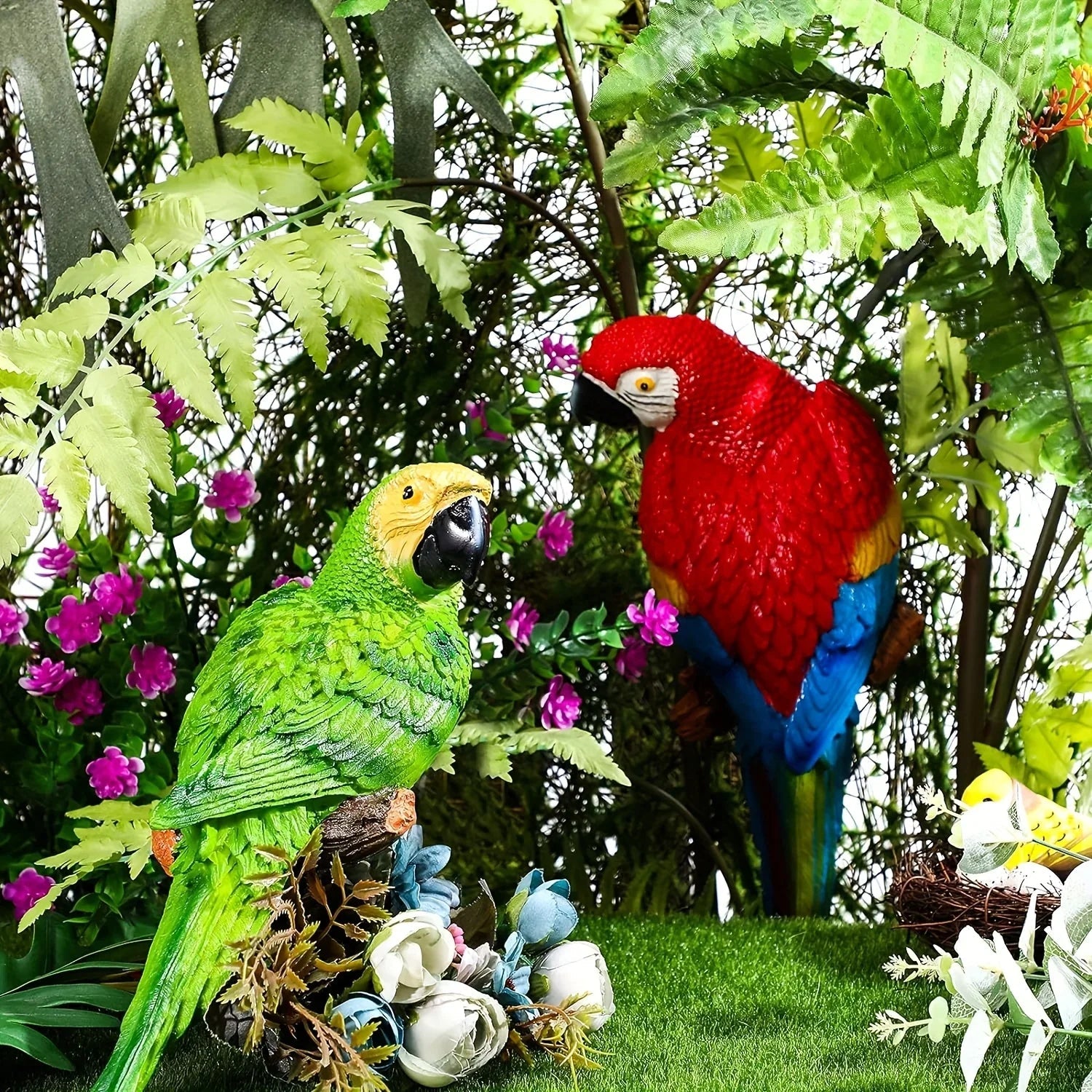 Simulation Parrot Wall Decor 12 Inch Garden Sculpture