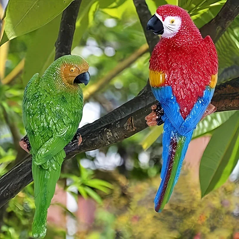 Simulation Parrot Wall Decor 12 Inch Garden Sculpture