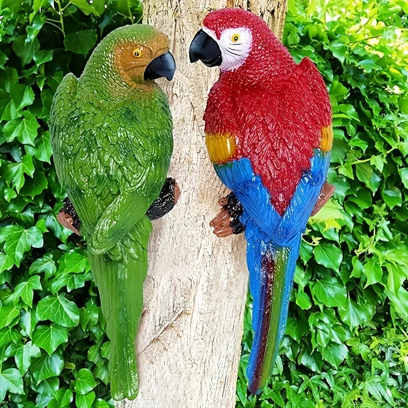 Simulation Parrot Wall Decor 12 Inch Garden Sculpture