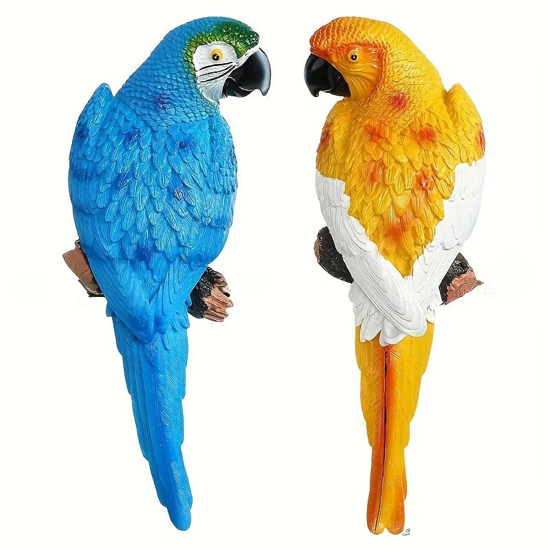 Simulation Parrot Wall Decor 12 Inch Garden Sculpture