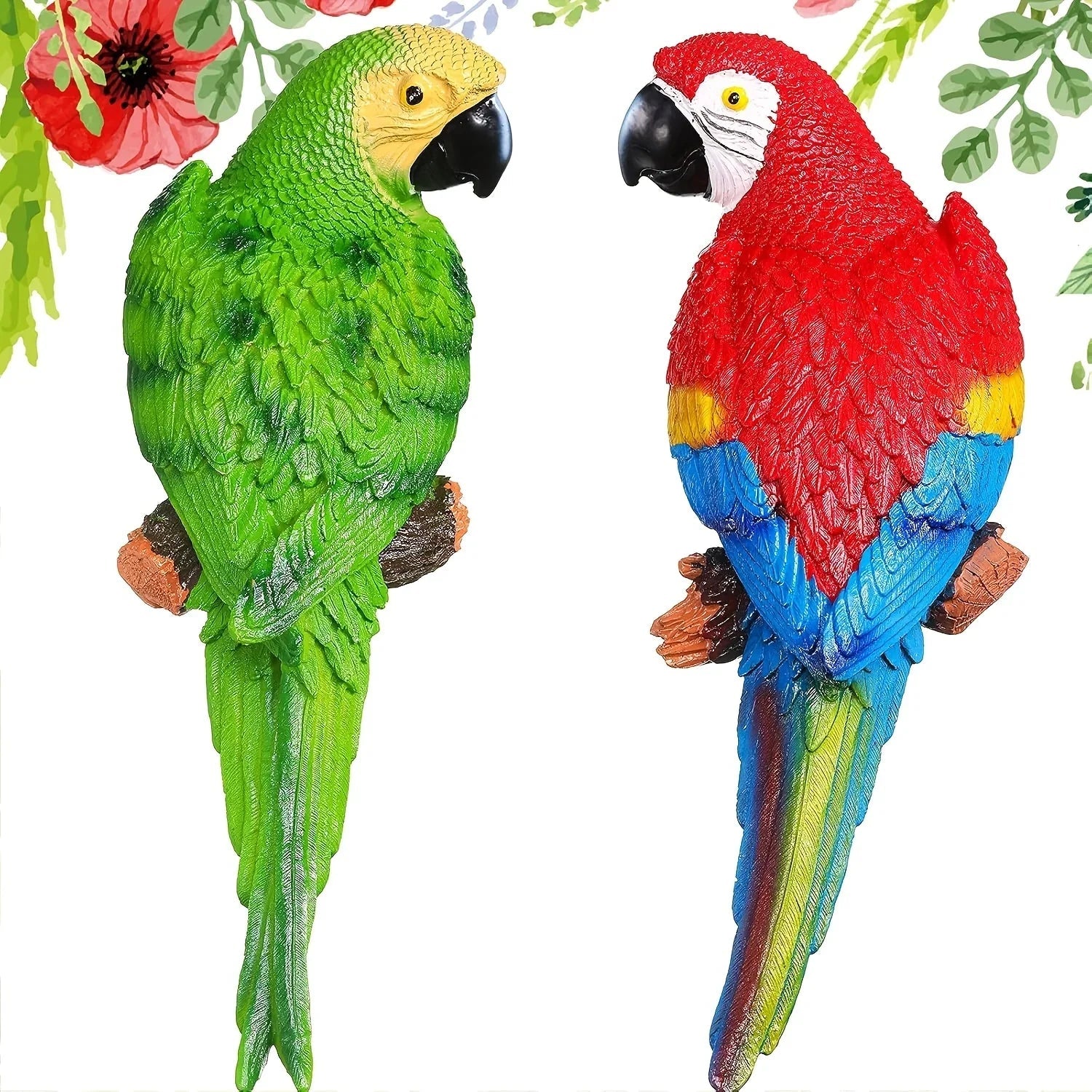 Simulation Parrot Wall Decor 12 Inch Garden Sculpture