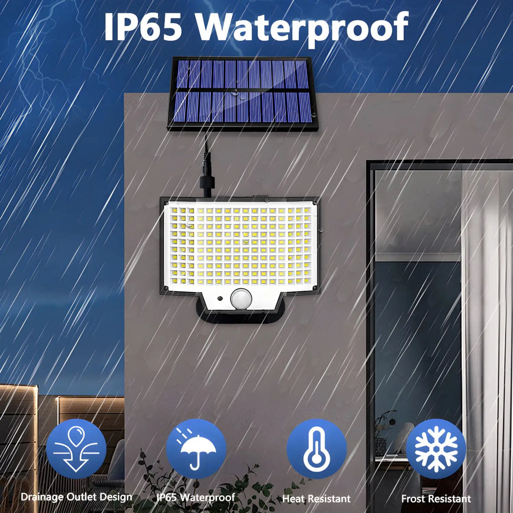 Solar Light Outdoor LED Motion Sensor Wall Lamp with 3 Modes & IP65 Waterproof