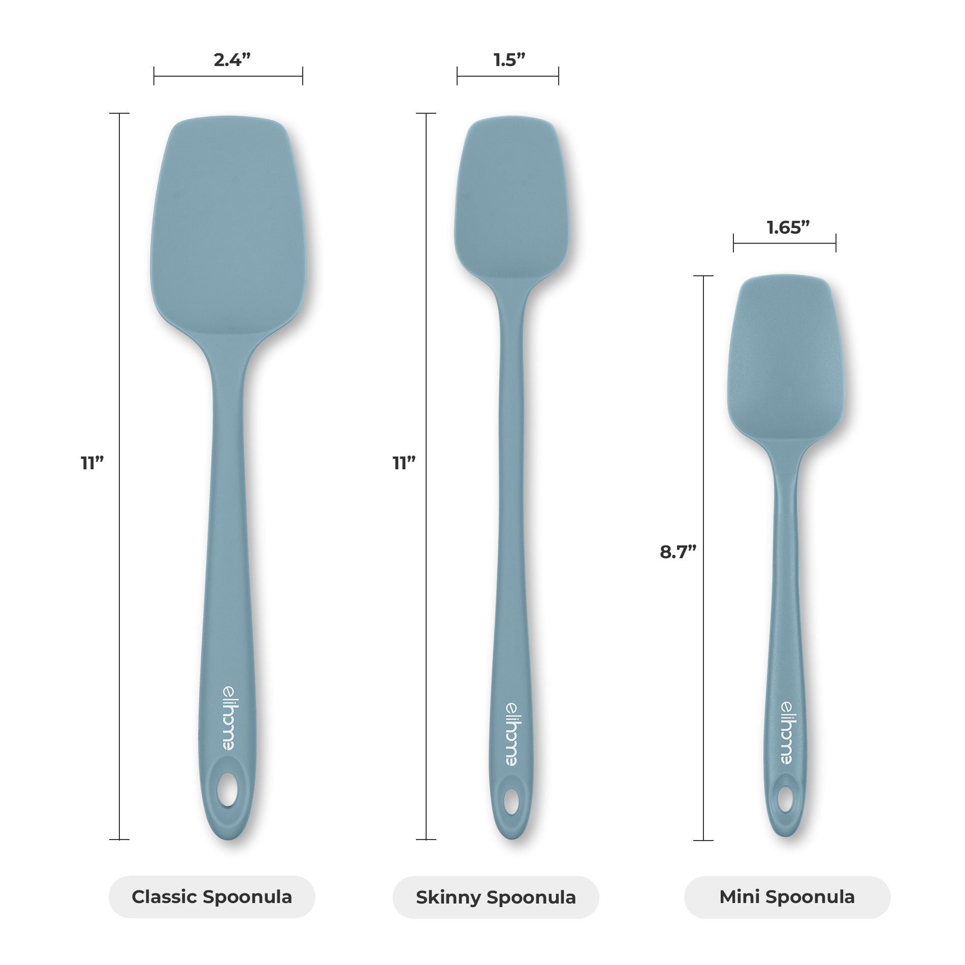 Elihome Skinny Slim Spoonula  - 11" L x 1.5" W